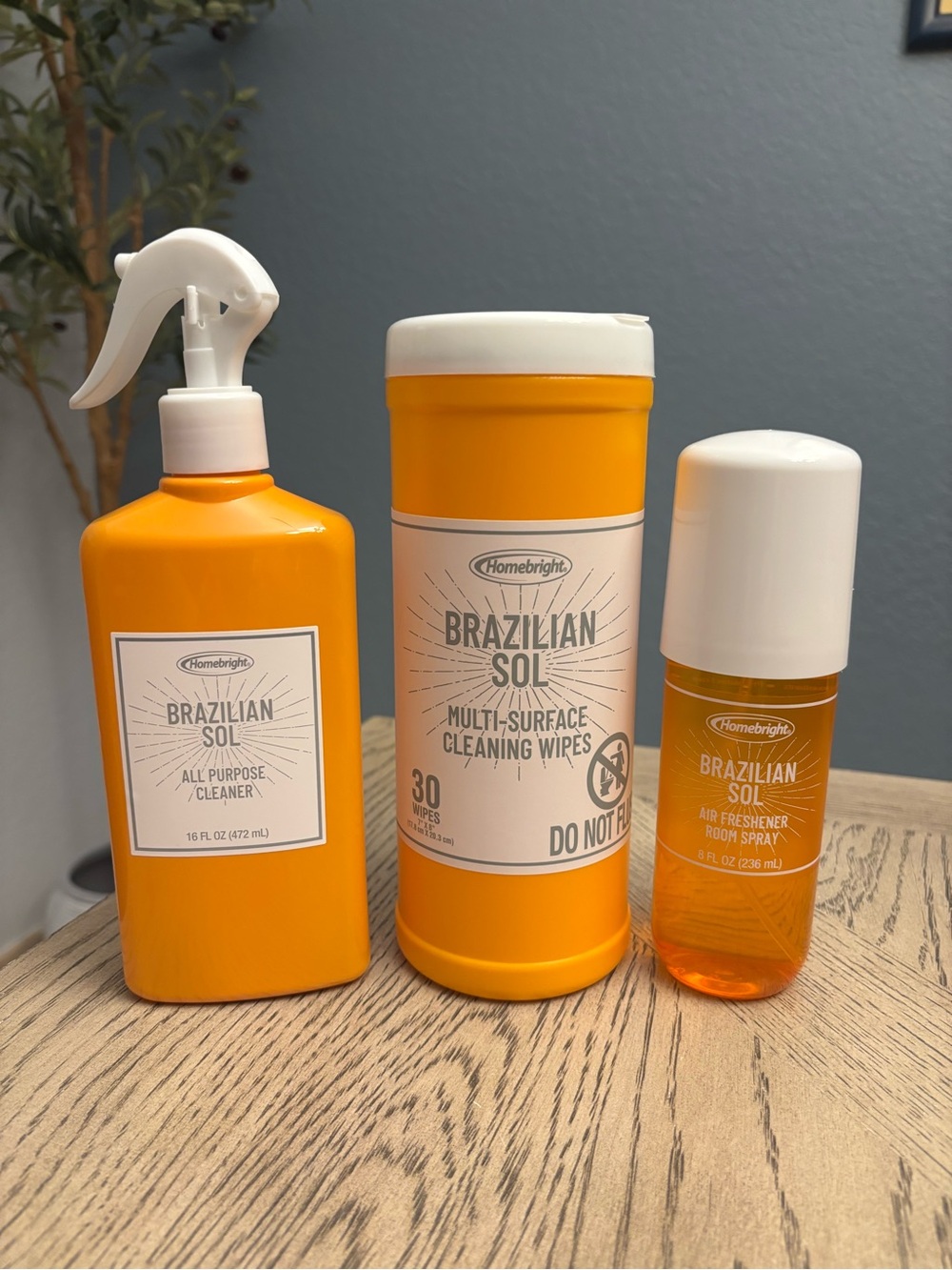 Homebright Brazilian Sol 3-Piece Cleaning Bundle NEW